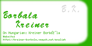 borbala kreiner business card